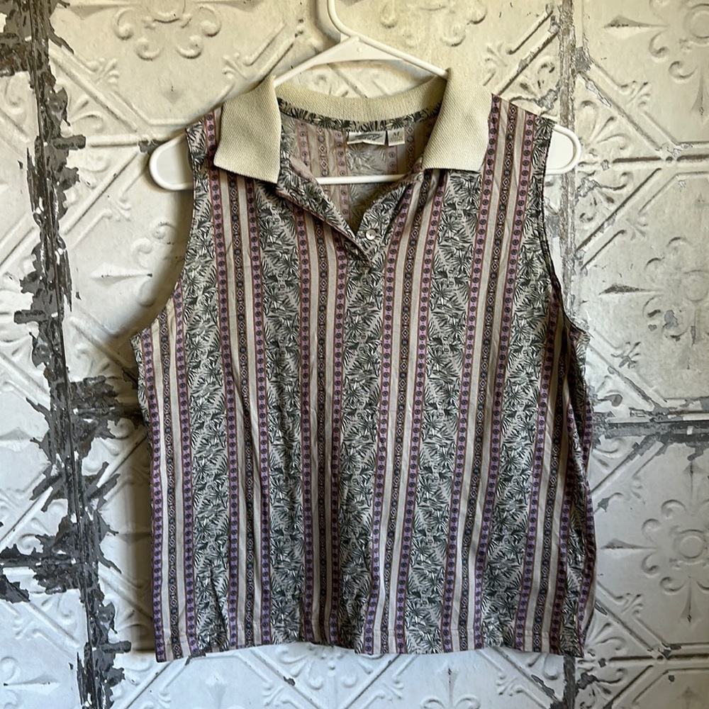 Vintage 80s collared tank